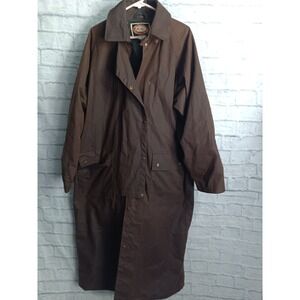 The Australian Outback Collection Mens Duster Brown Waxed Cotton Coat Medium